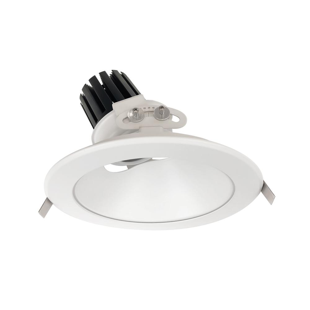 8" Sapphire III Round Adjustable Reflector, 4500lm, 3000K, Narrow Flood Optic, Matte Powder