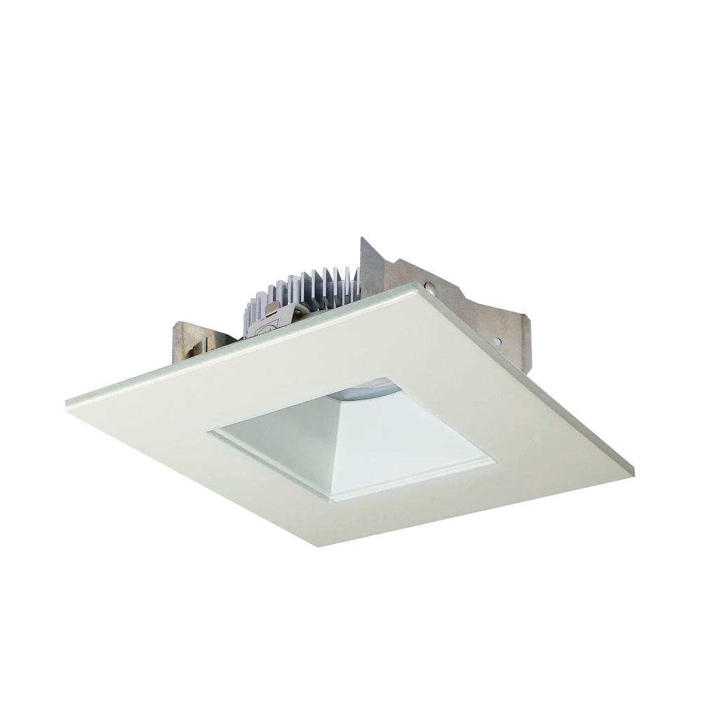 4" Cobalt Shallow High Lumen LED Trim, Square/Square Regress, 850lm, 4000K, White