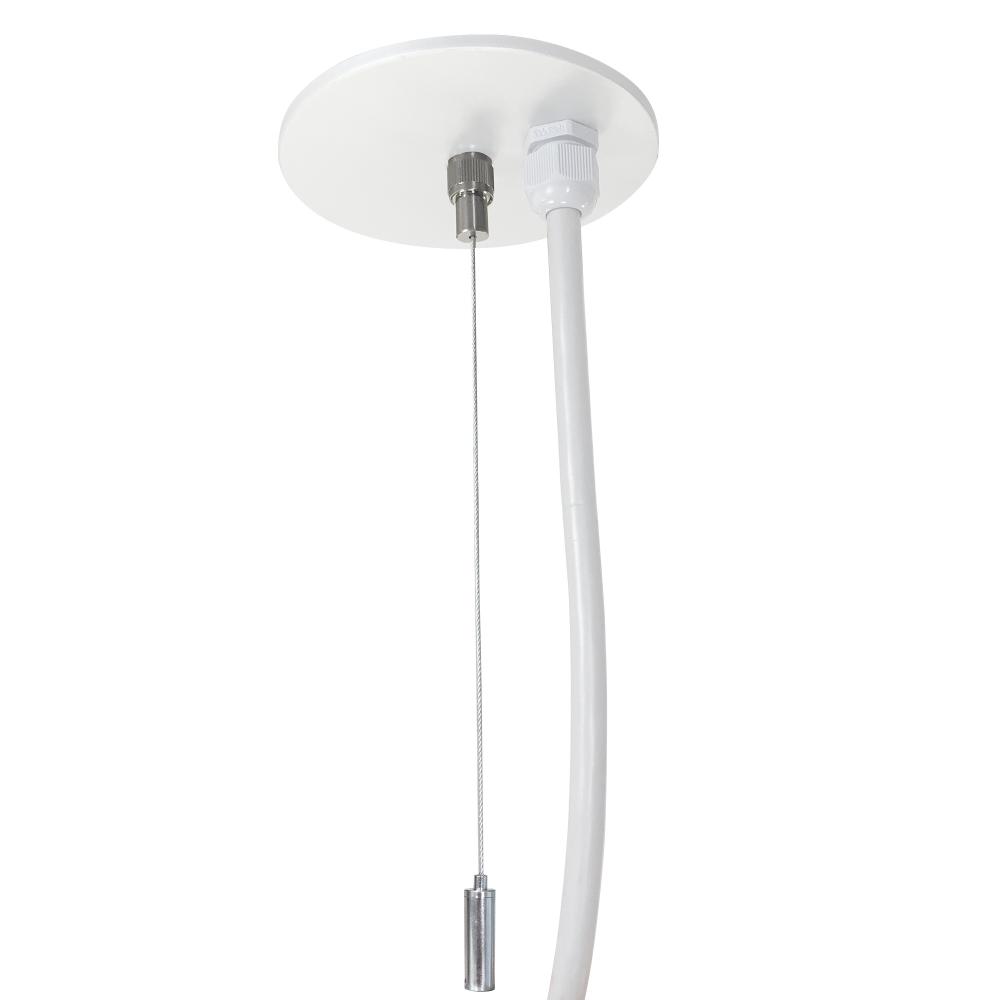 8' Pendant & Power Mounting Kit for L-Line Direct Series, White Finish