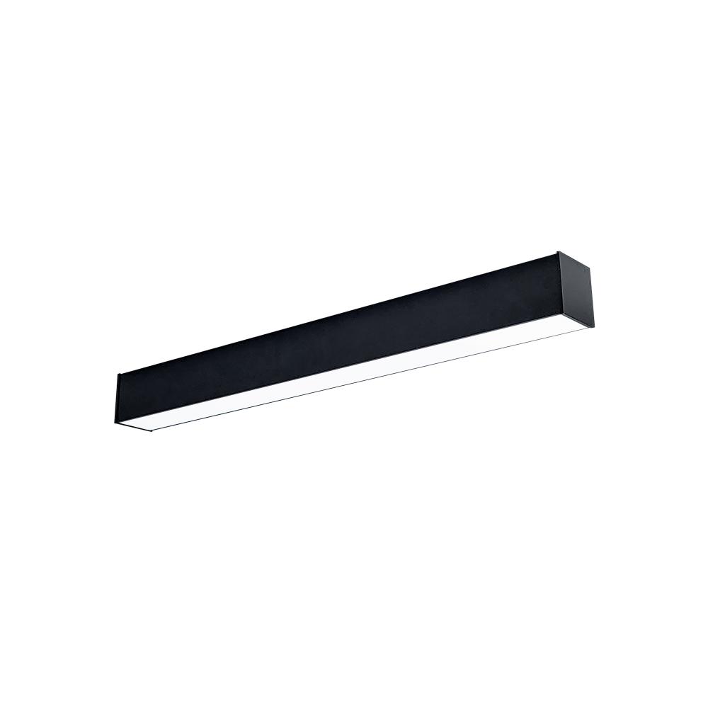 2' L-Line LED Direct Linear w/ Selectable Wattage & CCT, Black Finish