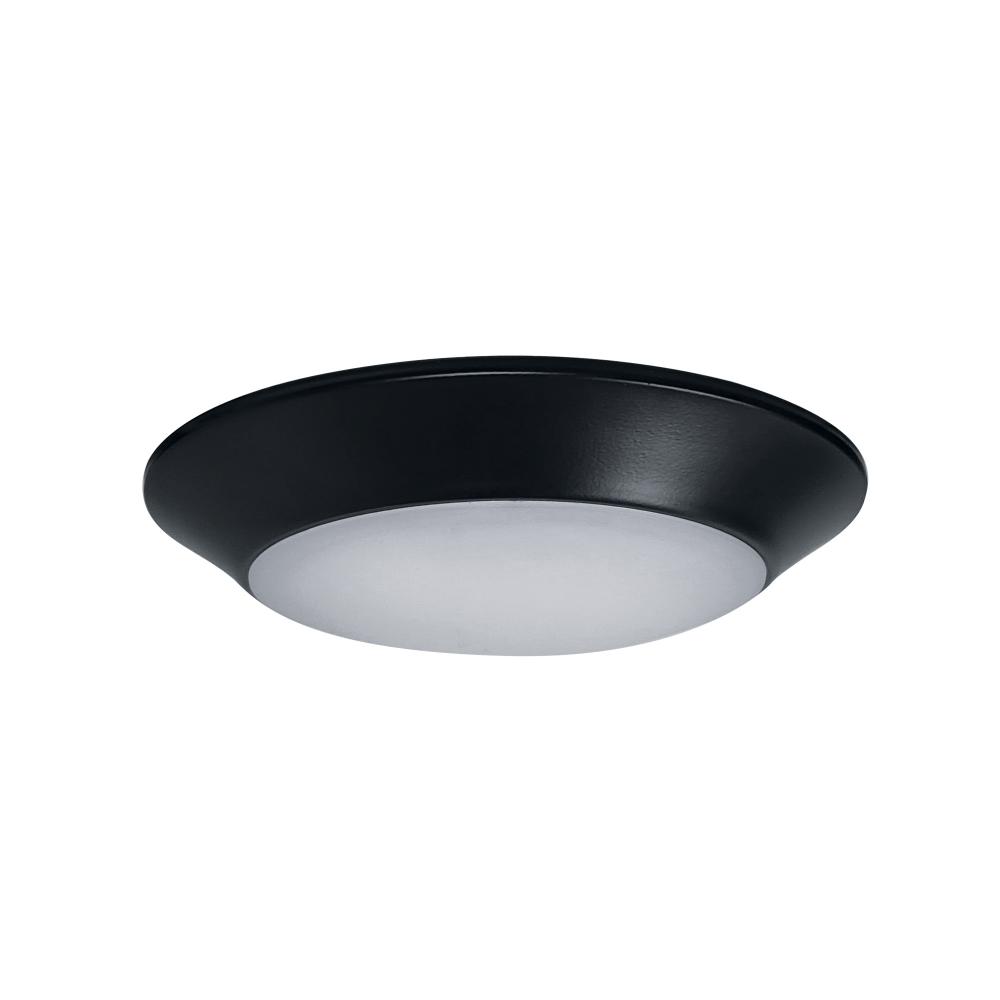 4" AC Opal LED Surface Mount, 700lm / 10W, Selectable CCT, Black finish