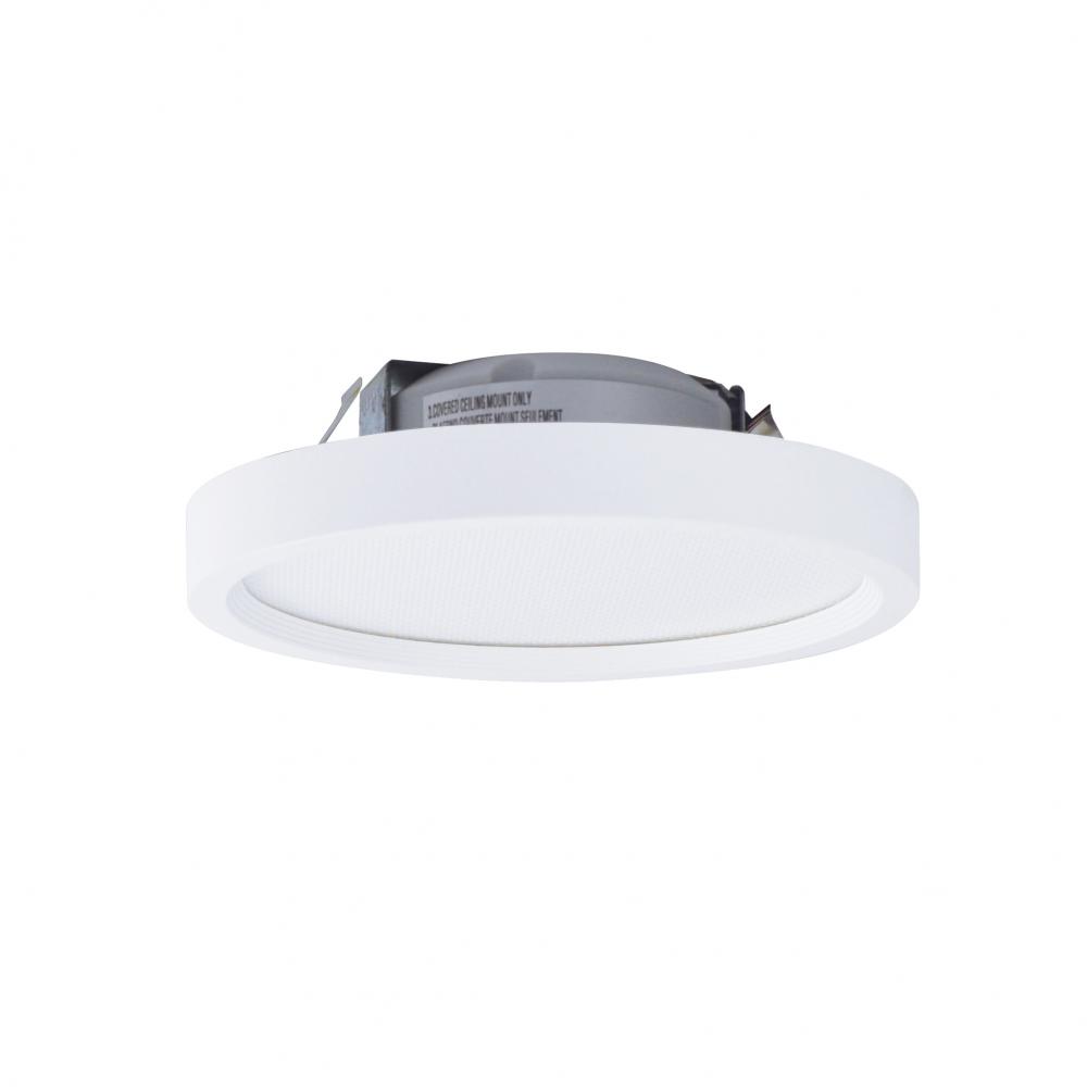 4" SURF Round LED Surface Mount, 850lm / 11W, 3000K, White finish