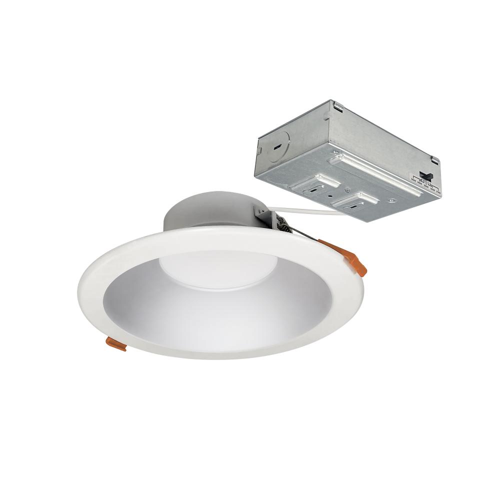 6" Theia LED Downlight with Selectable CCT, 1400lm / 15W, Haze/Matte Powder White Finish