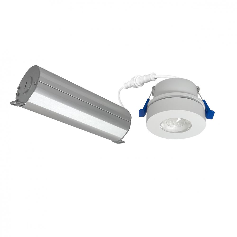 2" M-Wave Can-less Adjustable LED Downlight, 3000K, Matte Powder White finish