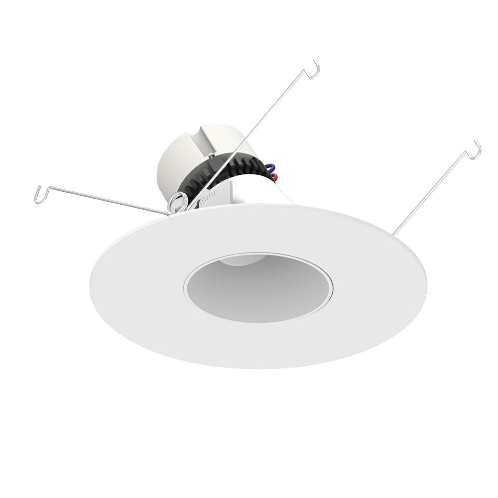 5"/6" Pearl LED Round Adjustable Slot Retrofit, 950lm / 12W, 3500K, Matte Powder White