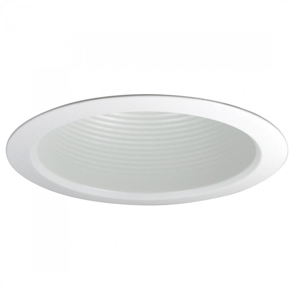 5" White Air-Tight Baffle Cone w/ White Flange