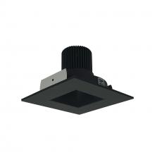 Nora NIO-4SNDSQCDXBB - 4" Iolite LED Square Reflector with Square Aperture, 800lm / 14W, Comfort Dim, Black Reflector /