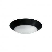 Nora NLOPAC-R6TWB - 6" AC Opal LED Surface Mount, 1200lm / 16W, Selectable CCT, Black finish