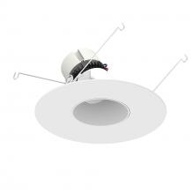 Nora NPR-56RSLA35XMPW - 5"/6" Pearl LED Round Adjustable Slot Retrofit, 950lm / 12W, 3500K, Matte Powder White