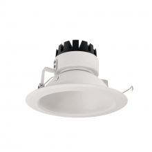 Nora NRM3-61L230NWW - 6" Marquise III Round Open Reflector, 1500lm, 3000K, Narrow Flood Optic, White Reflector/White