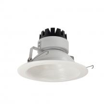 Nora NRM3-62L230FWW - 6" Marquise III Round Baffle, 1500lm, 3000K, Flood Optic, White Baffle/White Flange