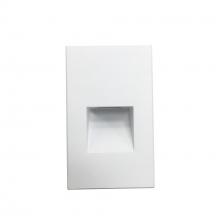 Nora NSW-730/30W - Ari LED Step Light w/ Vertical Wall Wash Face Plate, 30lm, 2.5W, 90+ CRI, 3000K, White, 120V