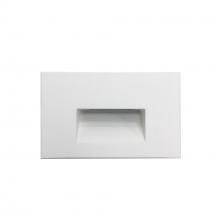 Nora NSW-740/30W - Ari LED Step Light w/ Horizontal Wall Wash Face Plate, 30lm, 2.5W, 90+ CRI, 3000K, White, 120V