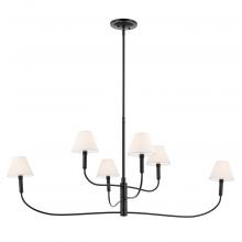 Kichler 52768BK - Eadie 51.5 Inch 6 Light Chandelier in Black
