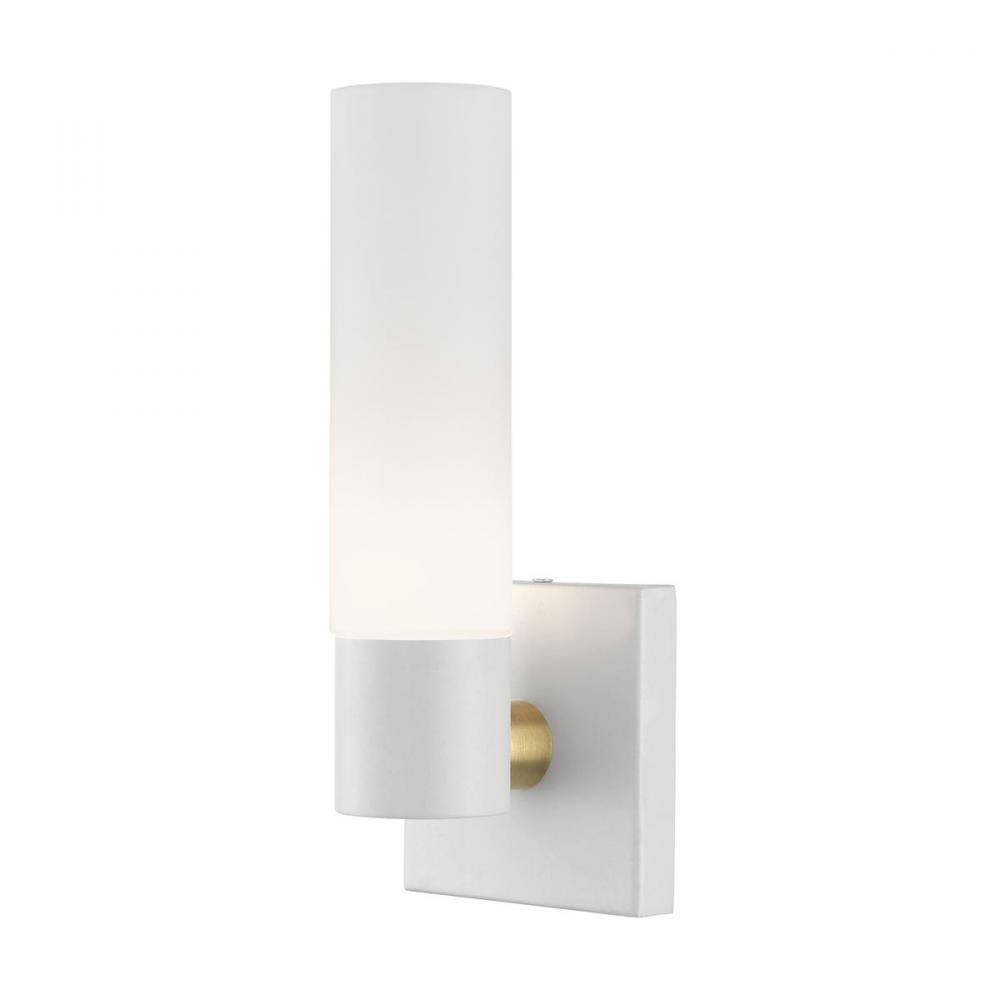 Textured White ADA Single Sconce