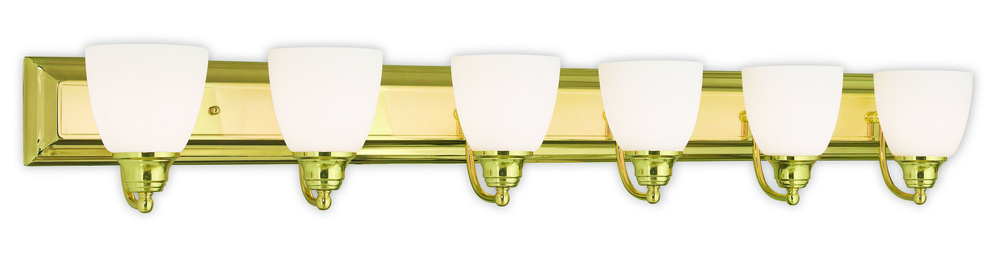 6 Light Polished Brass Bath Light
