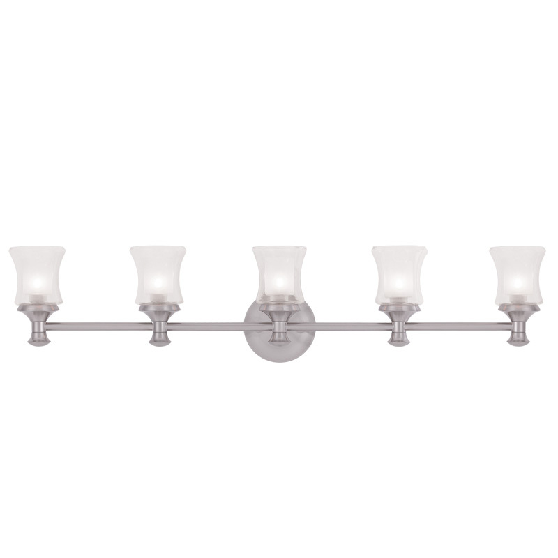 5 Light Brushed Nickel Bath Light