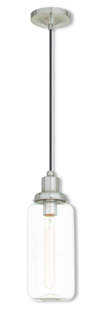 1 Light Brushed Nickel Mini Pendant