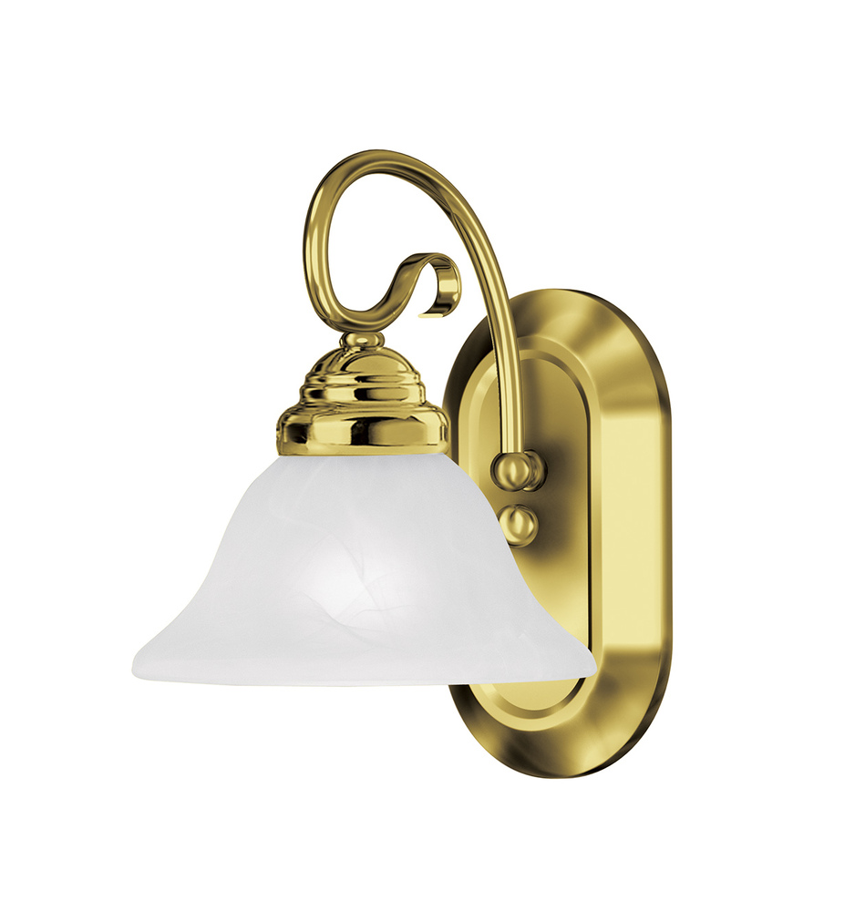 1 Light Polished Brass Bath Light