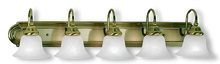 Livex Lighting 1005-01 - 5 Light Antique Brass Bath Light