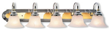 Livex Lighting 1005-52 - 5 Light Polished Chrome & PB Bath Light