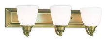 Livex Lighting 10503-01 - 3 Light Antique Brass Bath Light