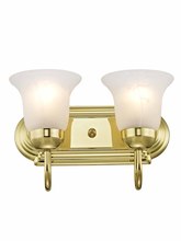 Livex Lighting 1072-02 - 2 Light Polished Brass Bath Light