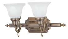 Livex Lighting 1282-01 - 2 Light Antique Brass Bath Light
