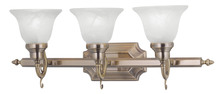 Livex Lighting 1283-01 - 3 Light Antique Brass Bath Light