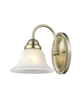 Livex Lighting 1531-01 - 1 Light Antique Brass Bath Light
