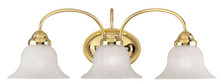 Livex Lighting 1533-02 - 3 Light Polished Brass Bath Light
