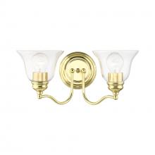 Livex Lighting 16932-02 - 2 Light Polished Brass Vanity Sconce