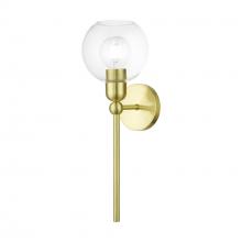 Livex Lighting 16971-12 - 1 Light Satin Brass Sphere Single Sconce