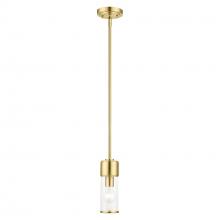 Livex Lighting 17140-12 - 1 Light Satin Brass Mini Pendant