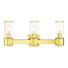 Livex Lighting 17143-02 - 3 Light Polished Brass Vanity Sconce