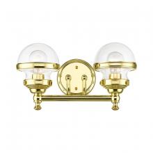 Livex Lighting 17412-02 - Polished Brass 2-Light Vanity Sconce