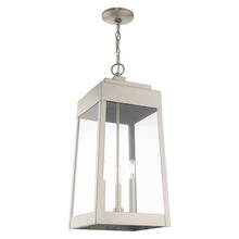 Livex Lighting 20860-91 - 3 Lt Brushed Nickel Outdoor Pendant Lantern