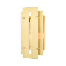 Livex Lighting 21772-12 - 1 Lt Satin Brass Outdoor Wall Lantern