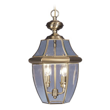 Livex Lighting 2255-01 - 2 Light AB Outdoor Chain Lantern