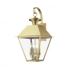 Livex Lighting 27222-08 - 4 Light Natural Brass Outdoor Extra Large Wall Lantern