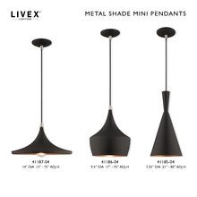 Livex Lighting 41185-04 - 1 Lt Black Mini Pendant