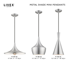 Livex Lighting 41187-66 - 1 Lt Brushed Aluminum Mini Pendant