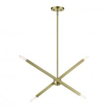 Livex Lighting 46983-01 - 4 Light Antique Brass Linear Chandelier