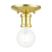 Livex Lighting 47160-12 - 1 Light Satin Brass Single Flush Mount