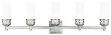 Livex Lighting 47185-91 - 5 Light Brushed Nickel Bath Light