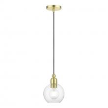 Livex Lighting 48971-12 - 1 Light Satin Brass Sphere Mini Pendant