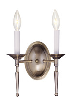 Livex Lighting 5122-01 - 2 Light Antique Brass Wall Sconce