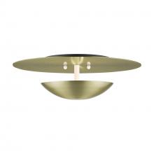 Livex Lighting 56570-01 - 2 Light Antique Brass Large Semi-Flush/ Wall Sconce
