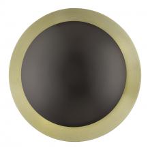 Livex Lighting 56571-92 - 2 Light English Bronze Medium Semi-Flush/ Wall Sconce with Antique Brass Reflector Backplate