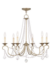 Livex Lighting 6516-73 - 6 Light Antique Silver Leaf Chandelier